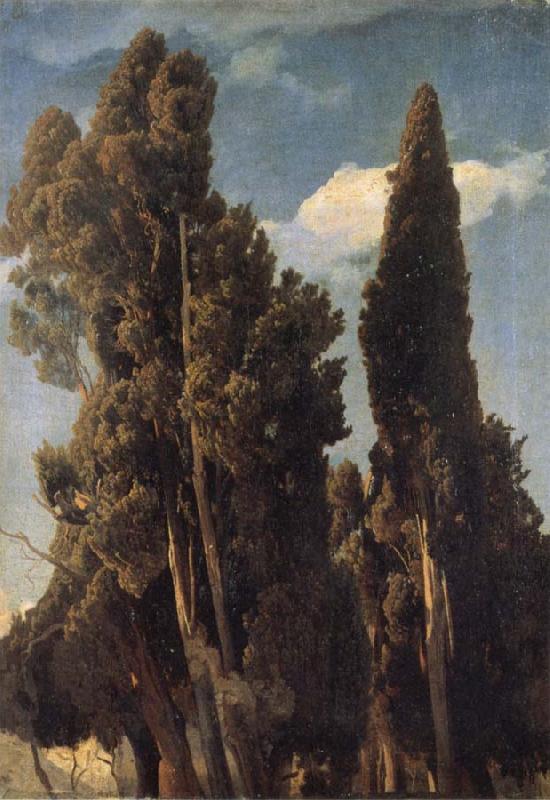 Johann Wilhelm Schirmer Cypresses oil painting picture